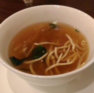 新中国料理 HARAKAWA(ハラカワ)　干豆腐と春菊のスープ